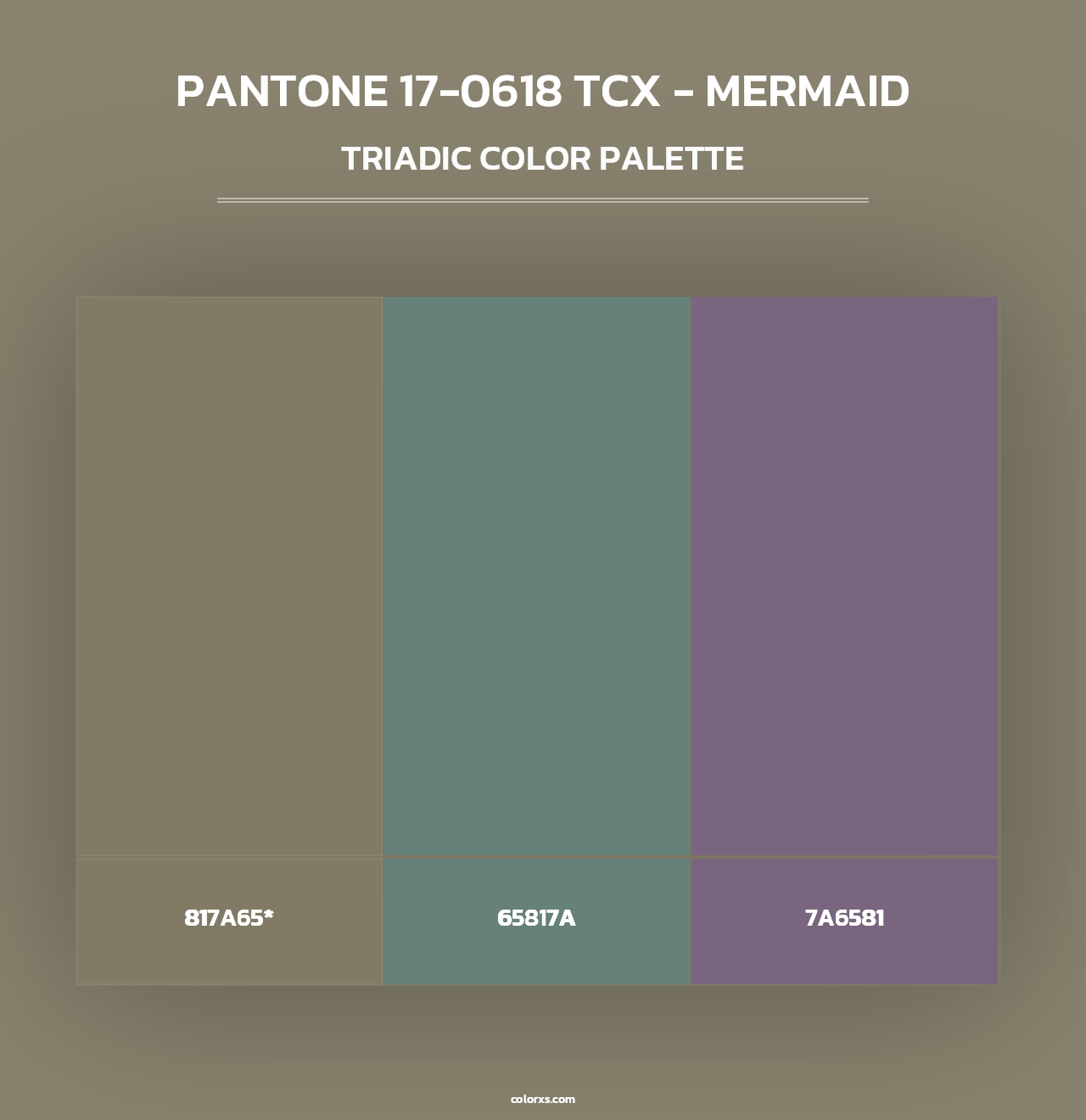 PANTONE 17-0618 TCX - Mermaid - Triadic Color Palette