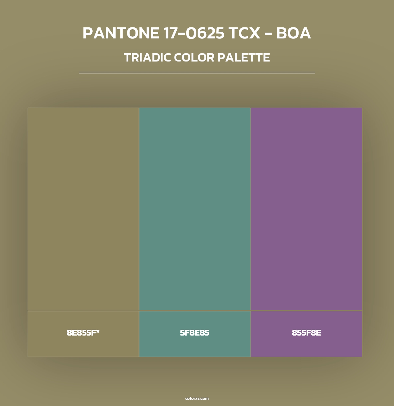 PANTONE 17-0625 TCX - Boa - Triadic Color Palette