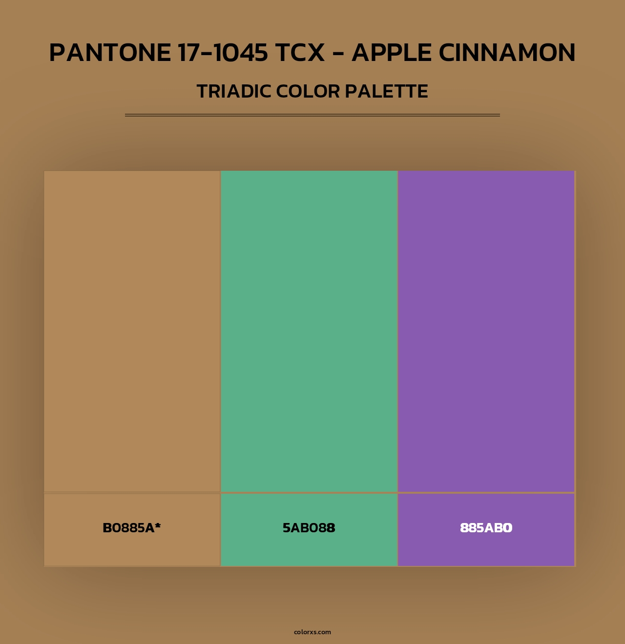 PANTONE 17-1045 TCX - Apple Cinnamon - Triadic Color Palette