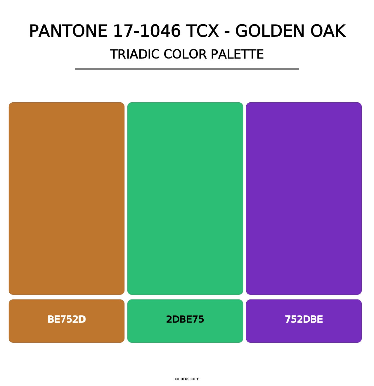 PANTONE 17-1046 TCX - Golden Oak - Triadic Color Palette