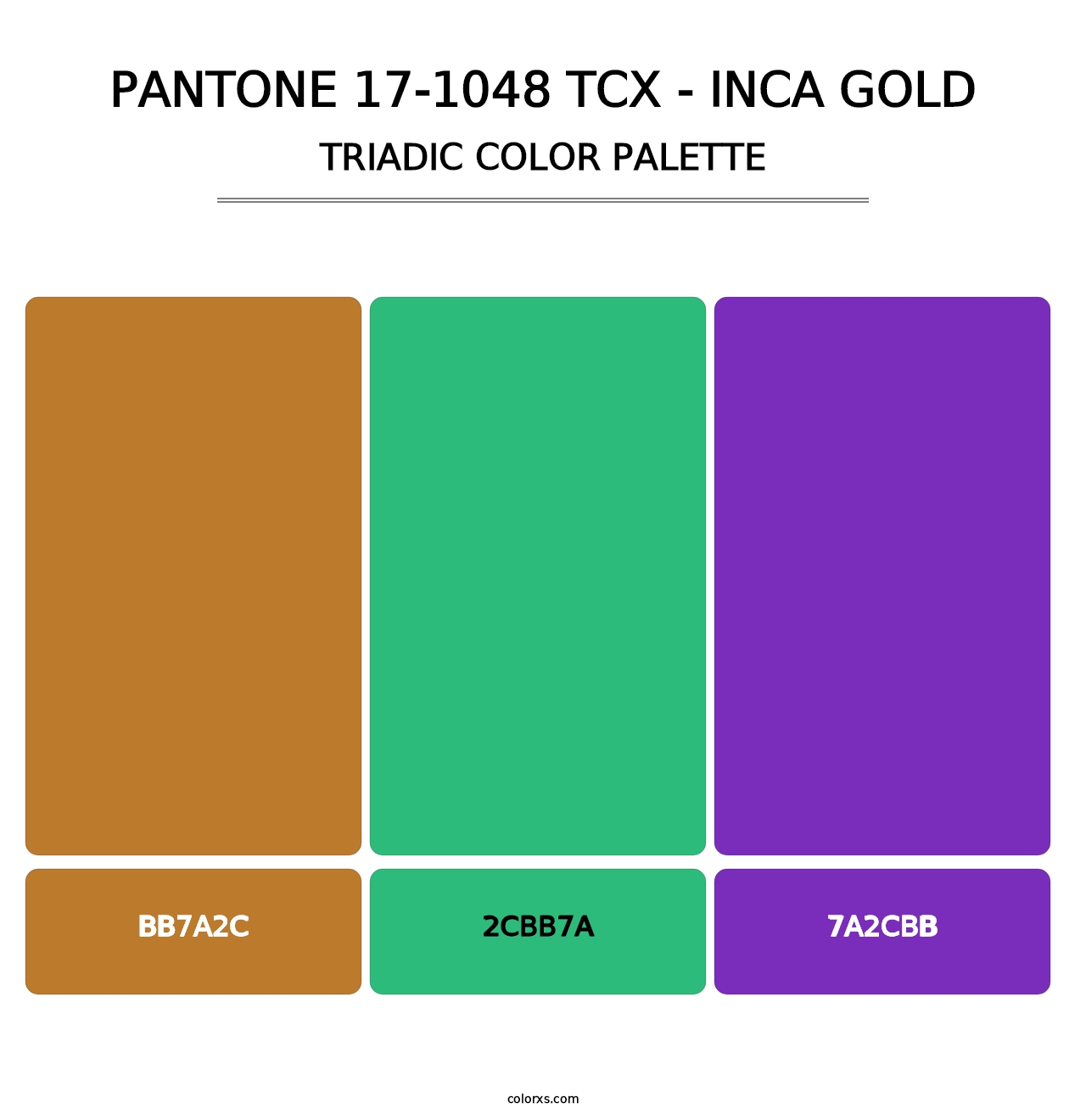 PANTONE 17-1048 TCX - Inca Gold - Triadic Color Palette