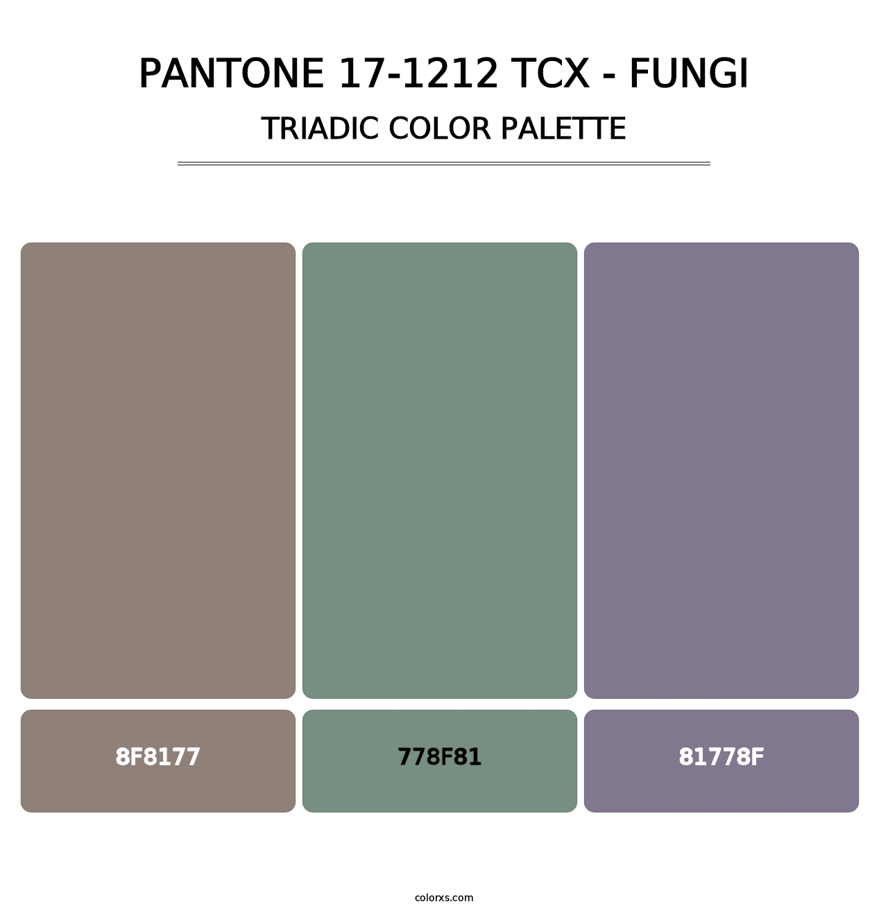 PANTONE 17-1212 TCX - Fungi - Triadic Color Palette