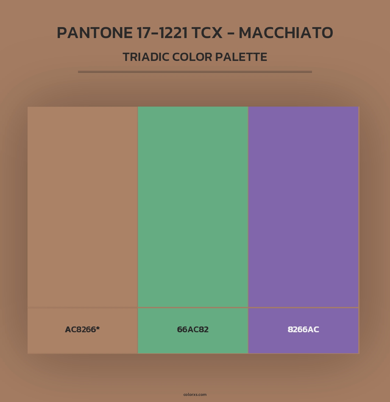 PANTONE 17-1221 TCX - Macchiato - Triadic Color Palette