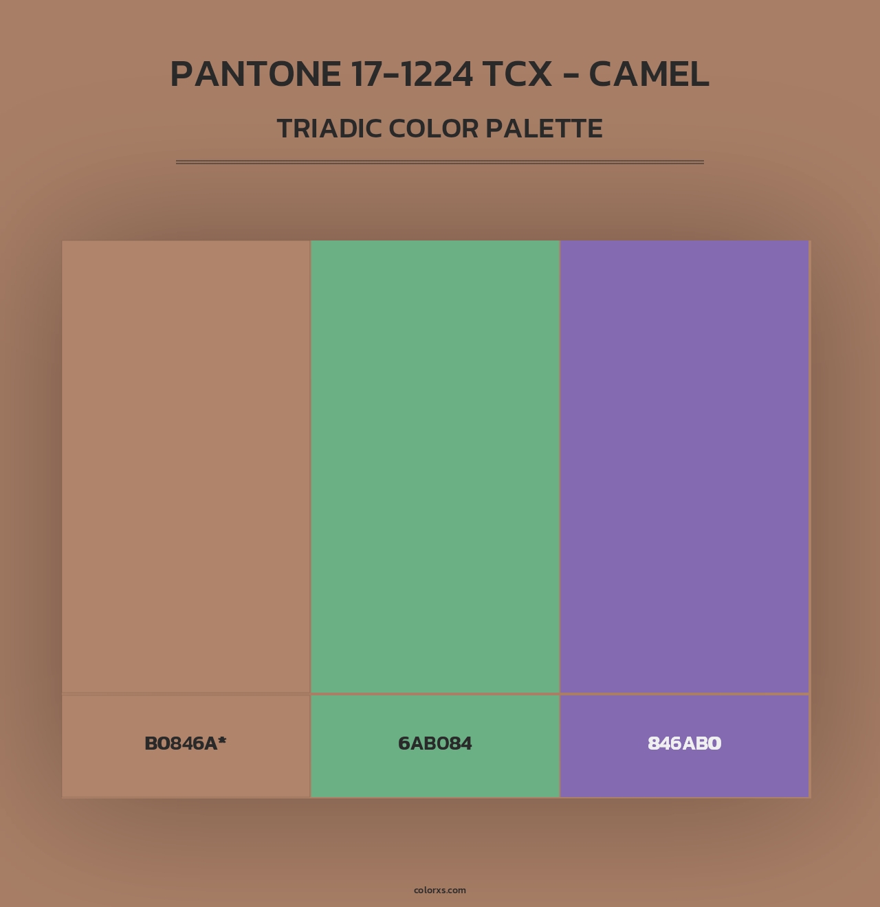 PANTONE 17-1224 TCX - Camel - Triadic Color Palette