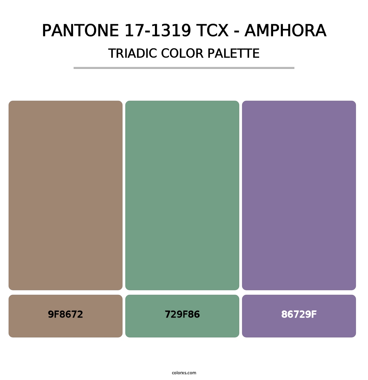 PANTONE 17-1319 TCX - Amphora - Triadic Color Palette