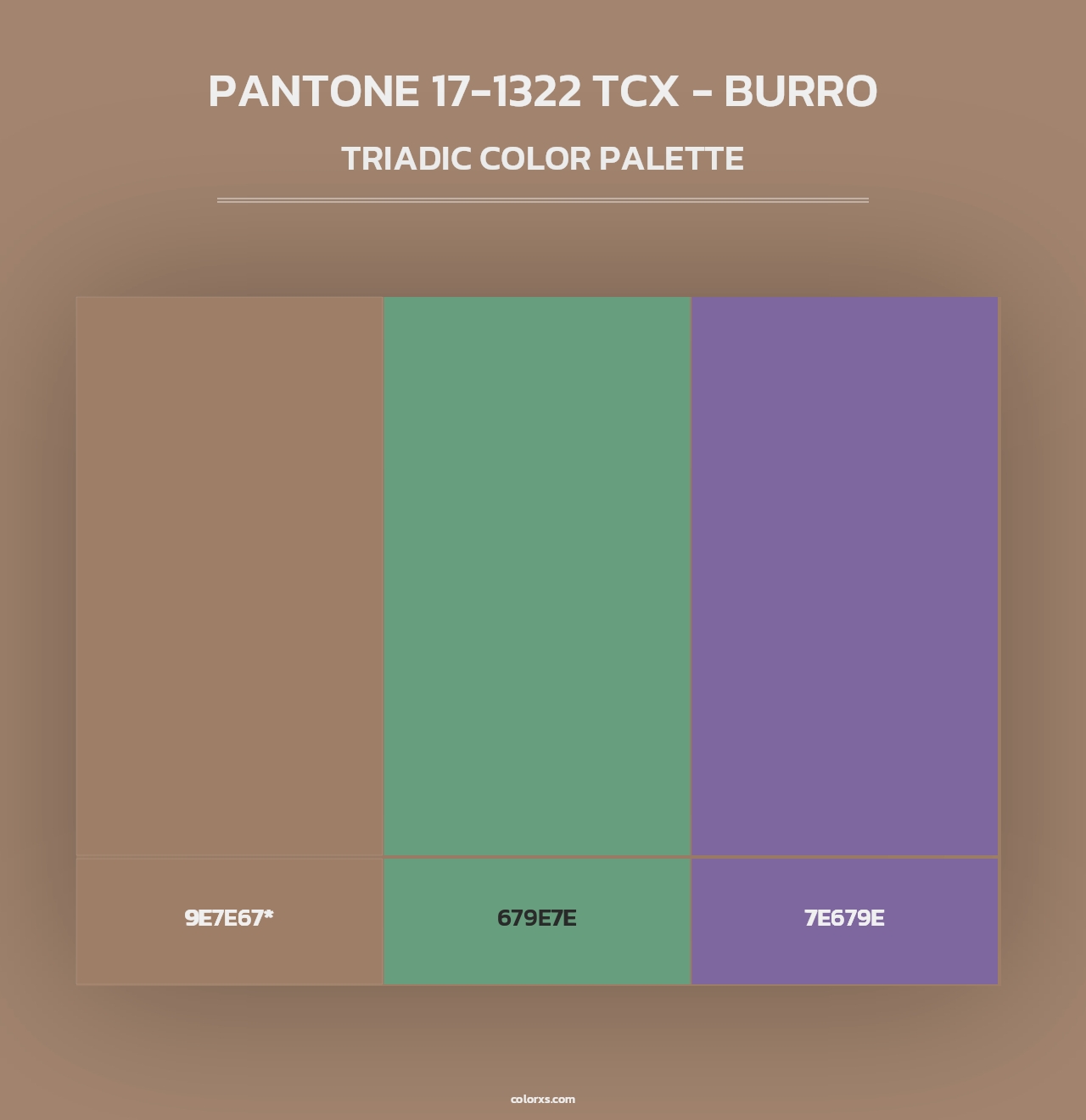 PANTONE 17-1322 TCX - Burro - Triadic Color Palette