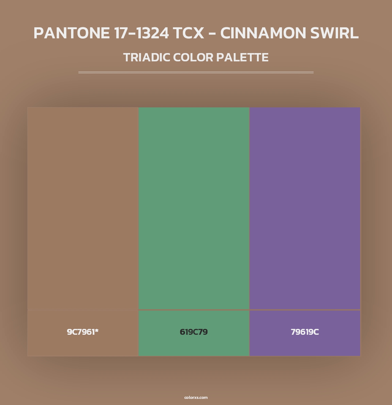 PANTONE 17-1324 TCX - Cinnamon Swirl - Triadic Color Palette