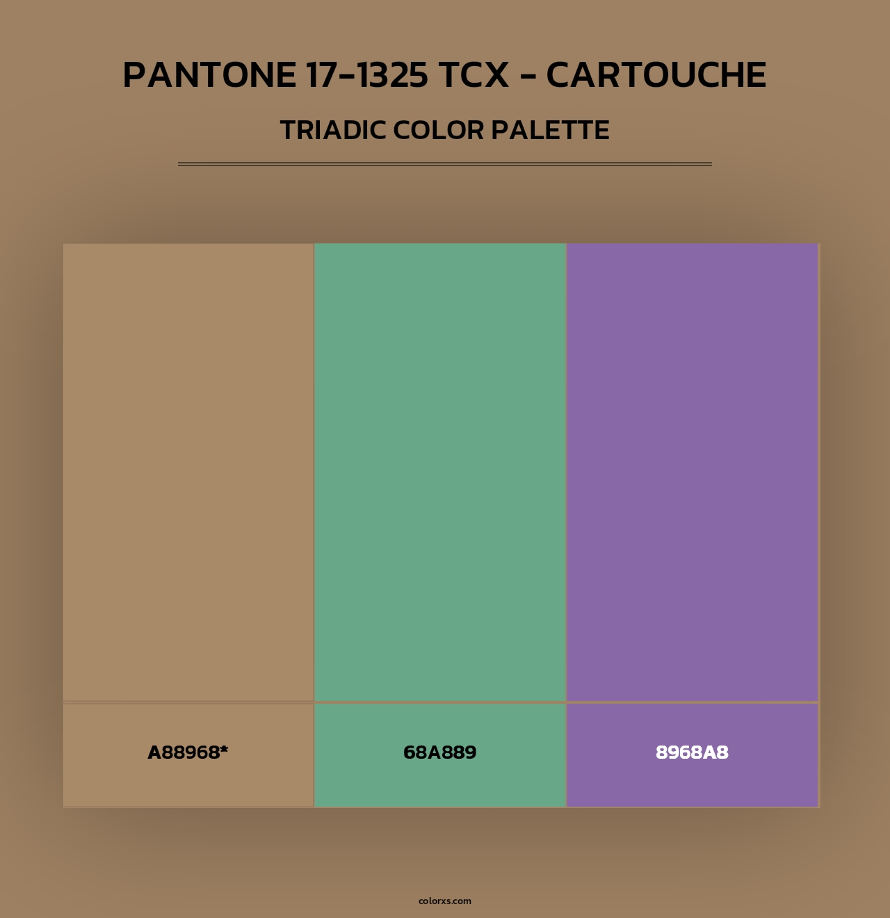 PANTONE 17-1325 TCX - Cartouche - Triadic Color Palette