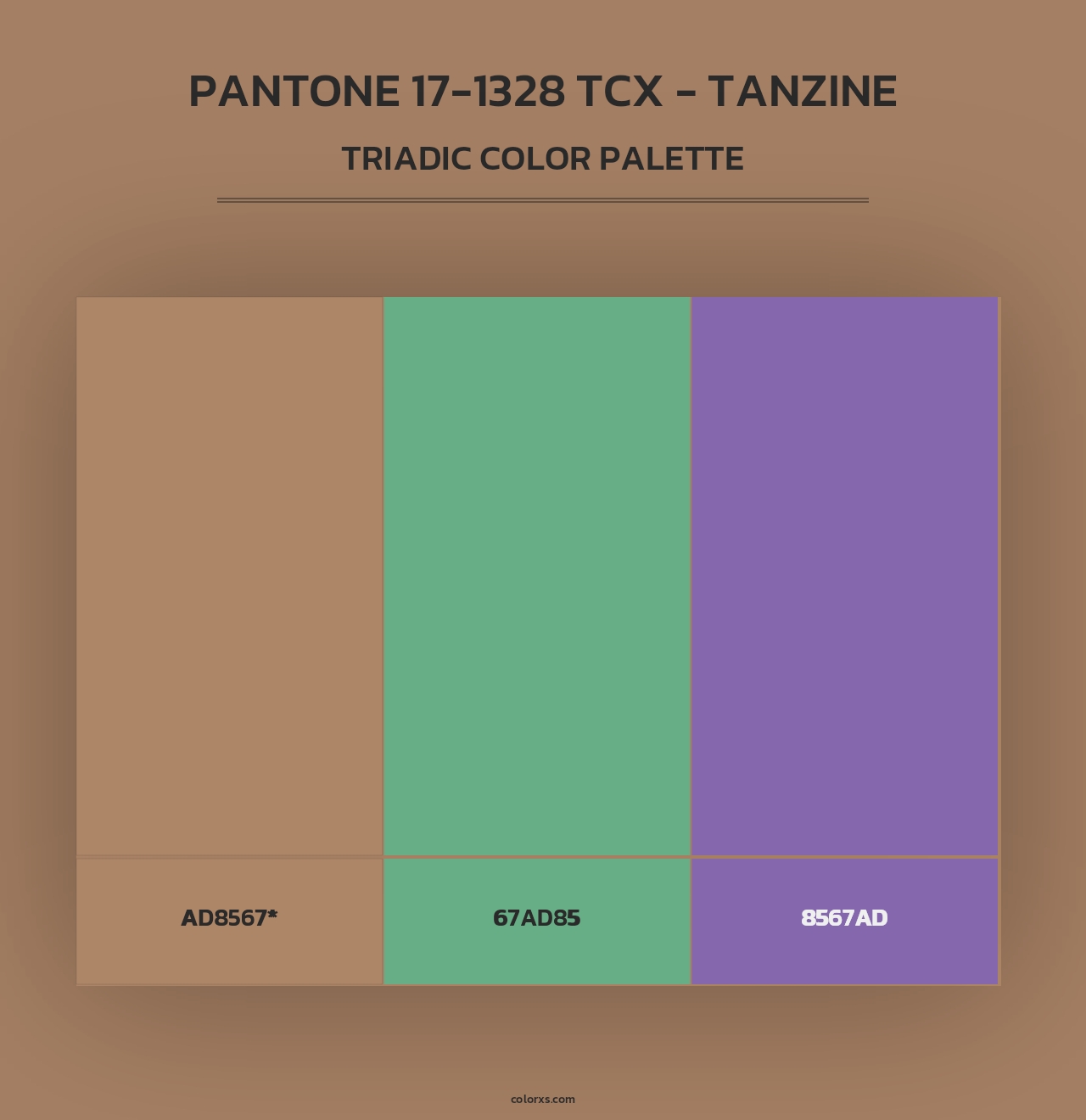 PANTONE 17-1328 TCX - Tanzine - Triadic Color Palette