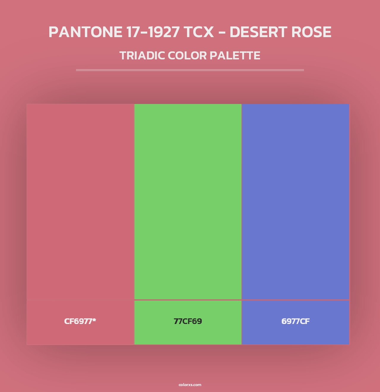 PANTONE 17-1927 TCX - Desert Rose - Triadic Color Palette