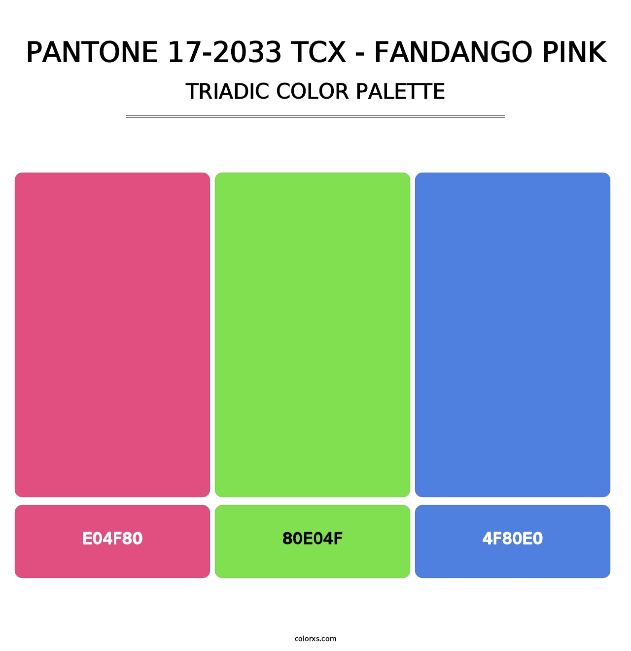 PANTONE 17-2033 TCX - Fandango Pink - Triadic Color Palette