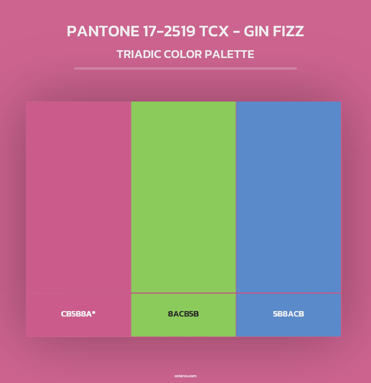PANTONE 17-2519 TCX - Gin Fizz - Triadic Color Palette