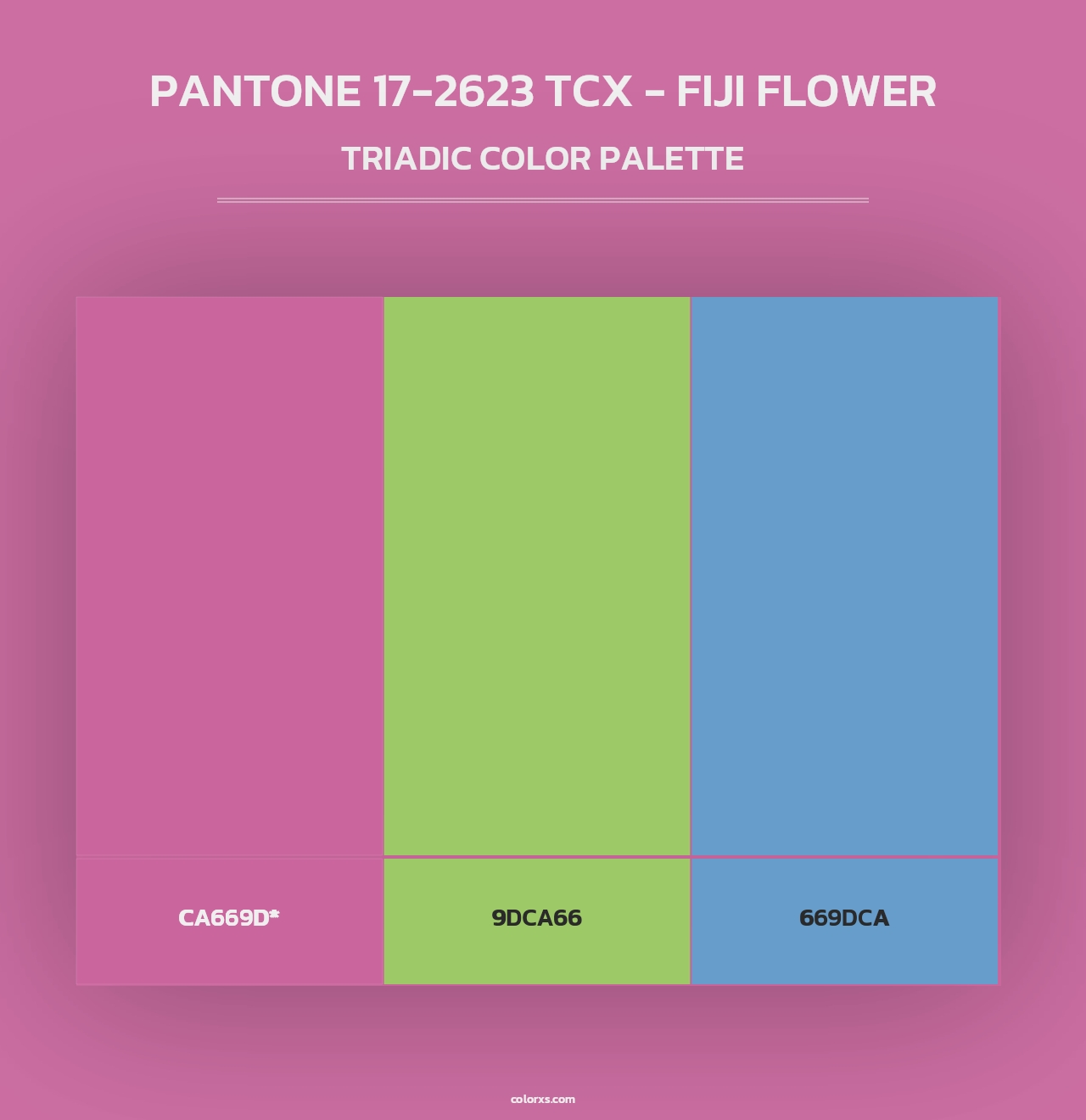 PANTONE 17-2623 TCX - Fiji Flower - Triadic Color Palette