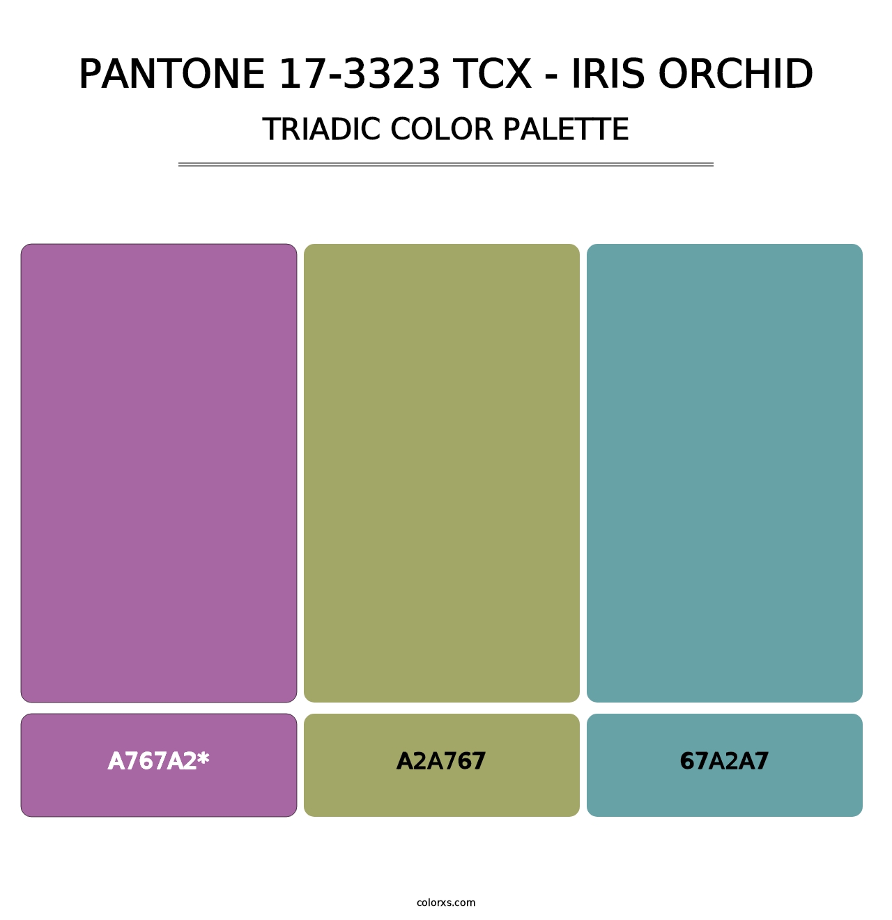 PANTONE 17-3323 TCX - Iris Orchid - Triadic Color Palette