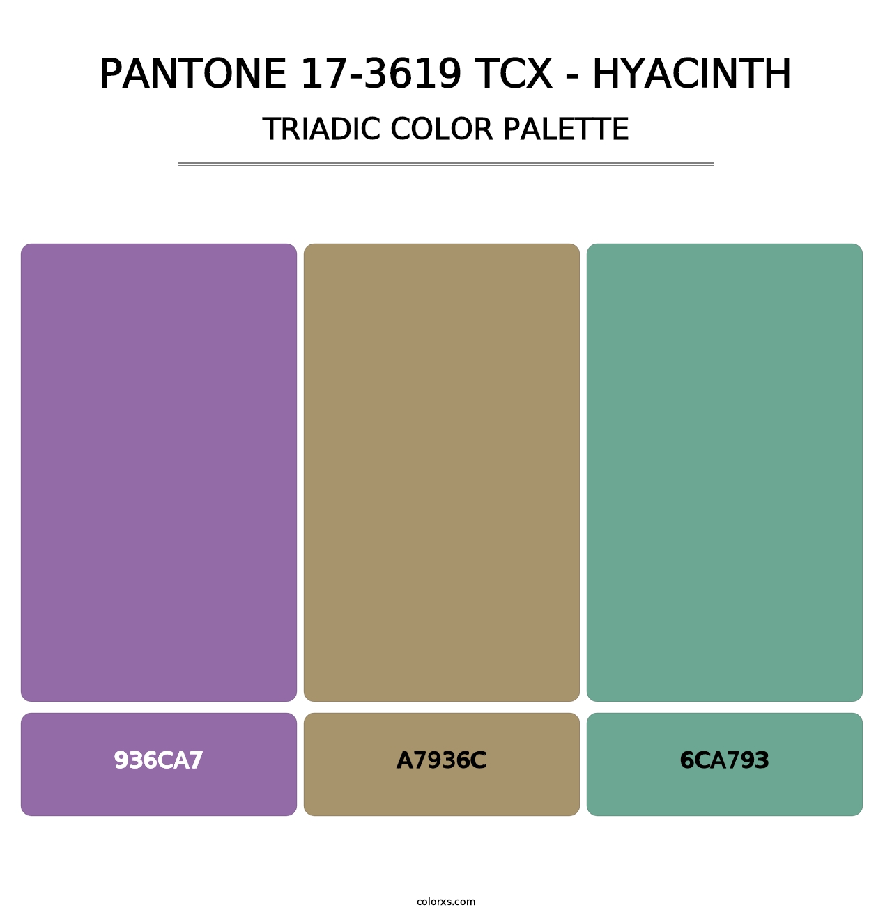 PANTONE 17-3619 TCX - Hyacinth - Triadic Color Palette