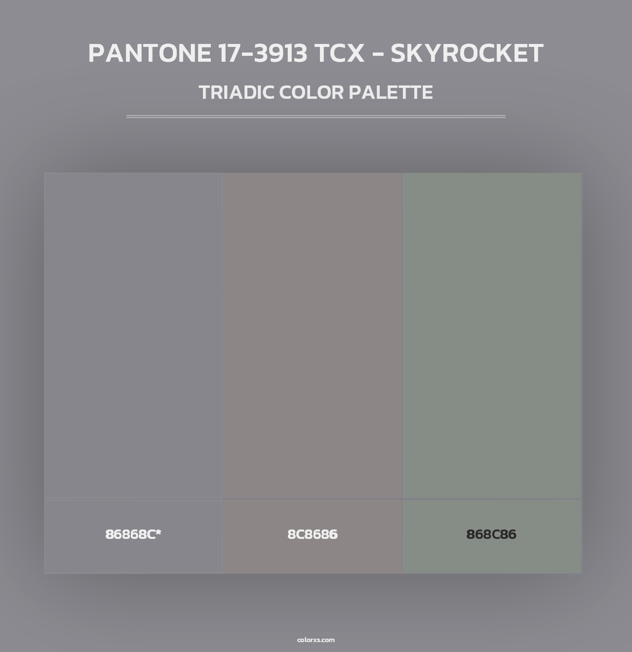 PANTONE 17-3913 TCX - Skyrocket - Triadic Color Palette