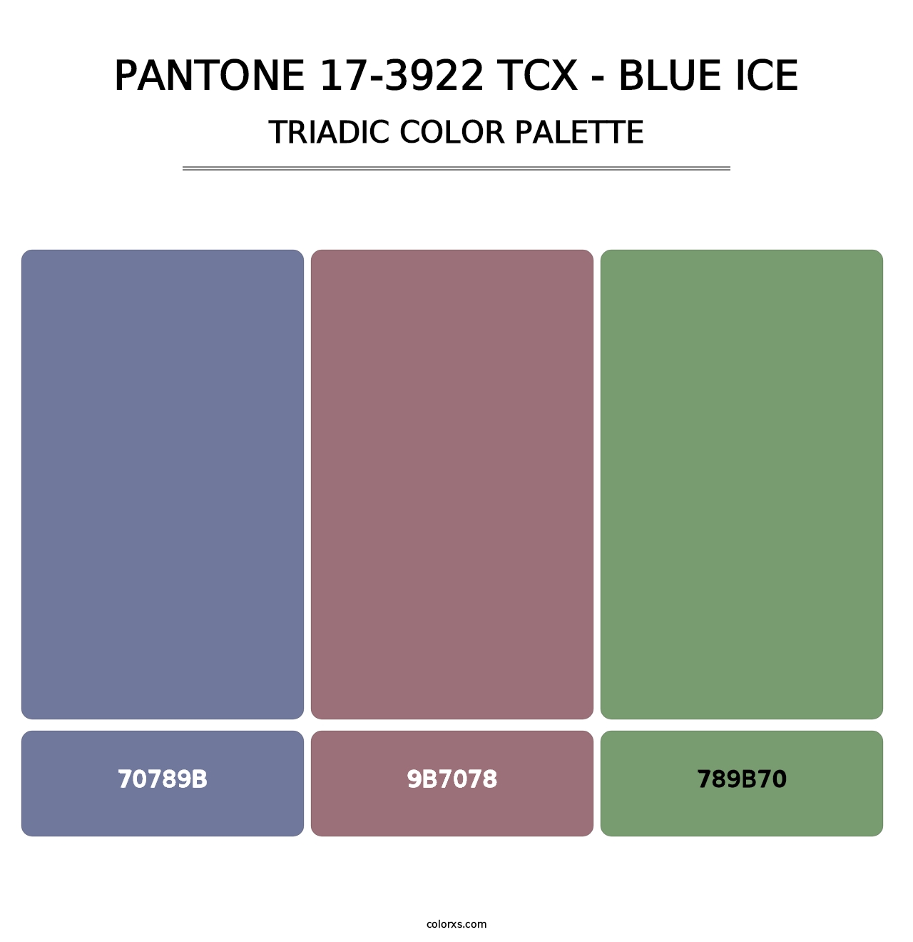 PANTONE 17-3922 TCX - Blue Ice - Triadic Color Palette