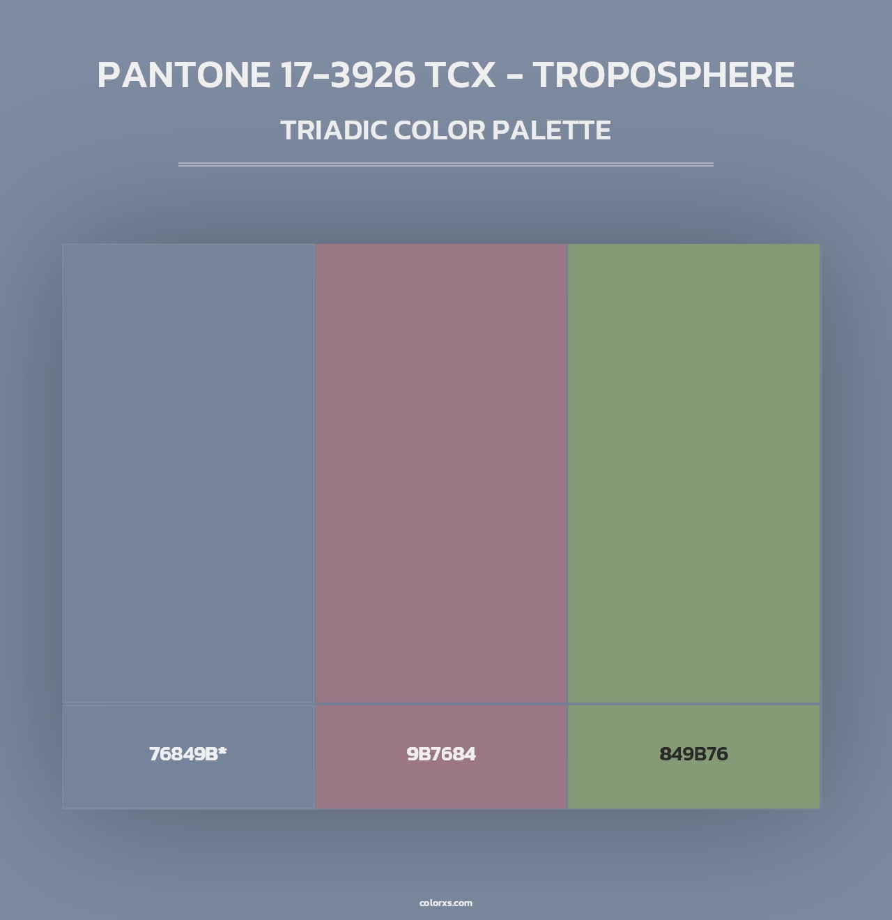 PANTONE 17-3926 TCX - Troposphere - Triadic Color Palette