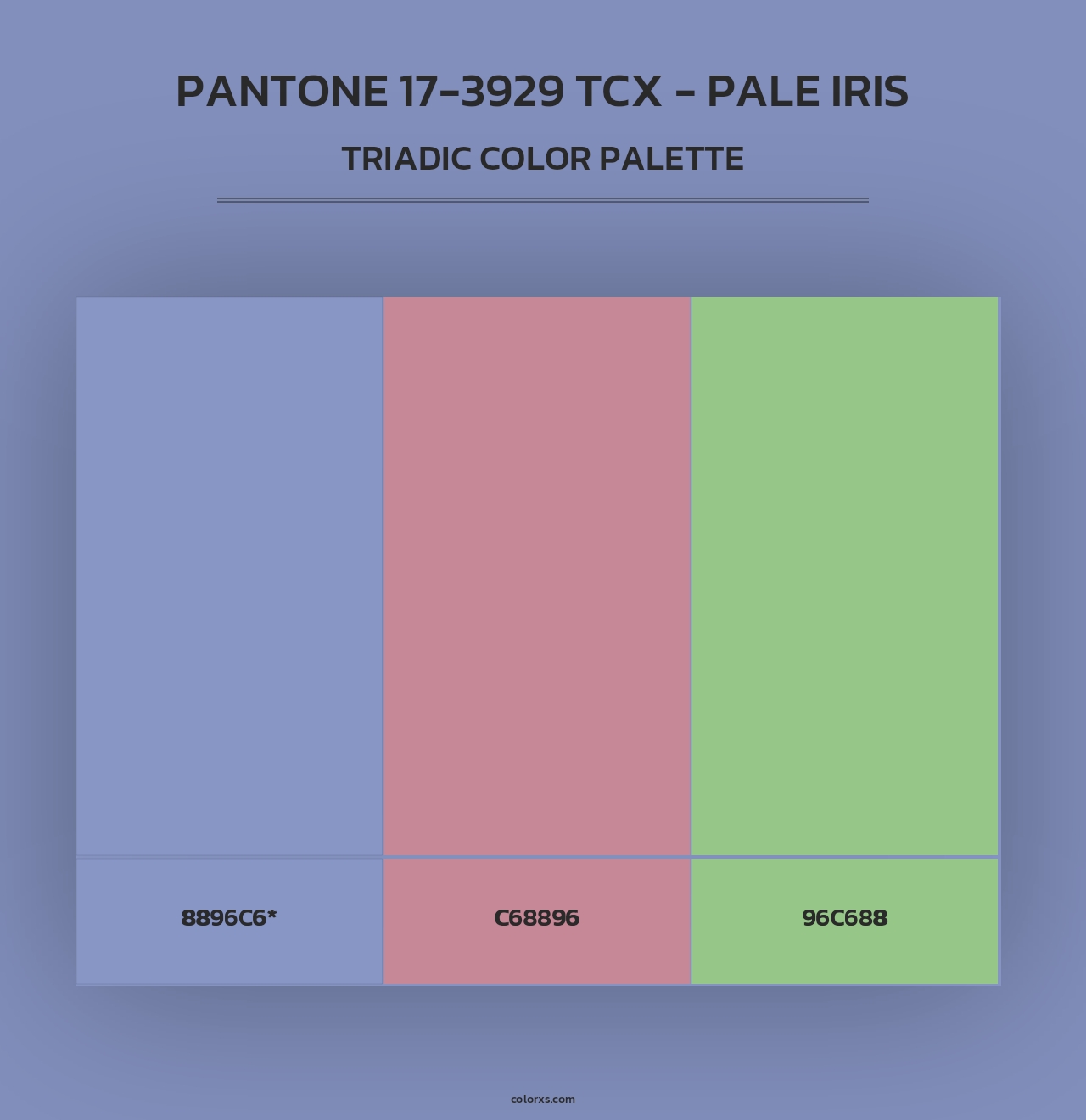 PANTONE 17-3929 TCX - Pale Iris - Triadic Color Palette