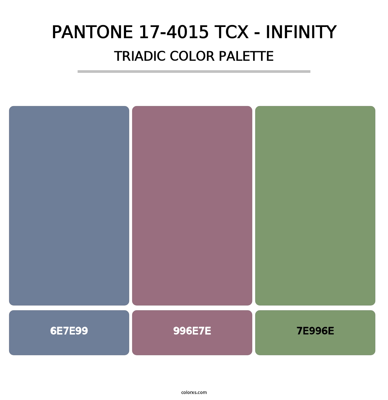 PANTONE 17-4015 TCX - Infinity - Triadic Color Palette