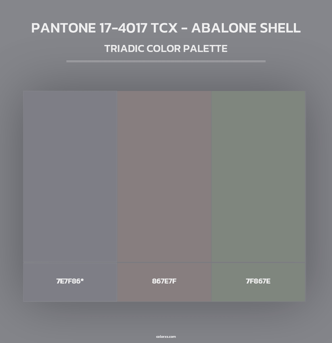 PANTONE 17-4017 TCX - Abalone Shell - Triadic Color Palette