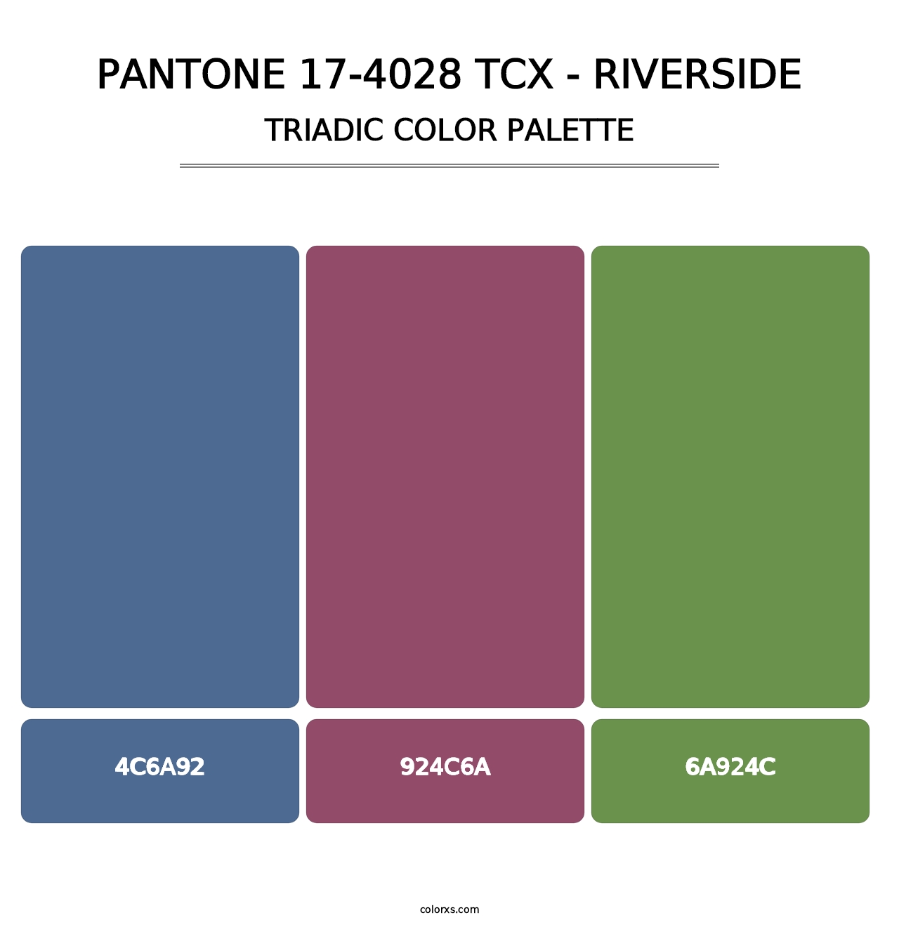 PANTONE 17-4028 TCX - Riverside - Triadic Color Palette