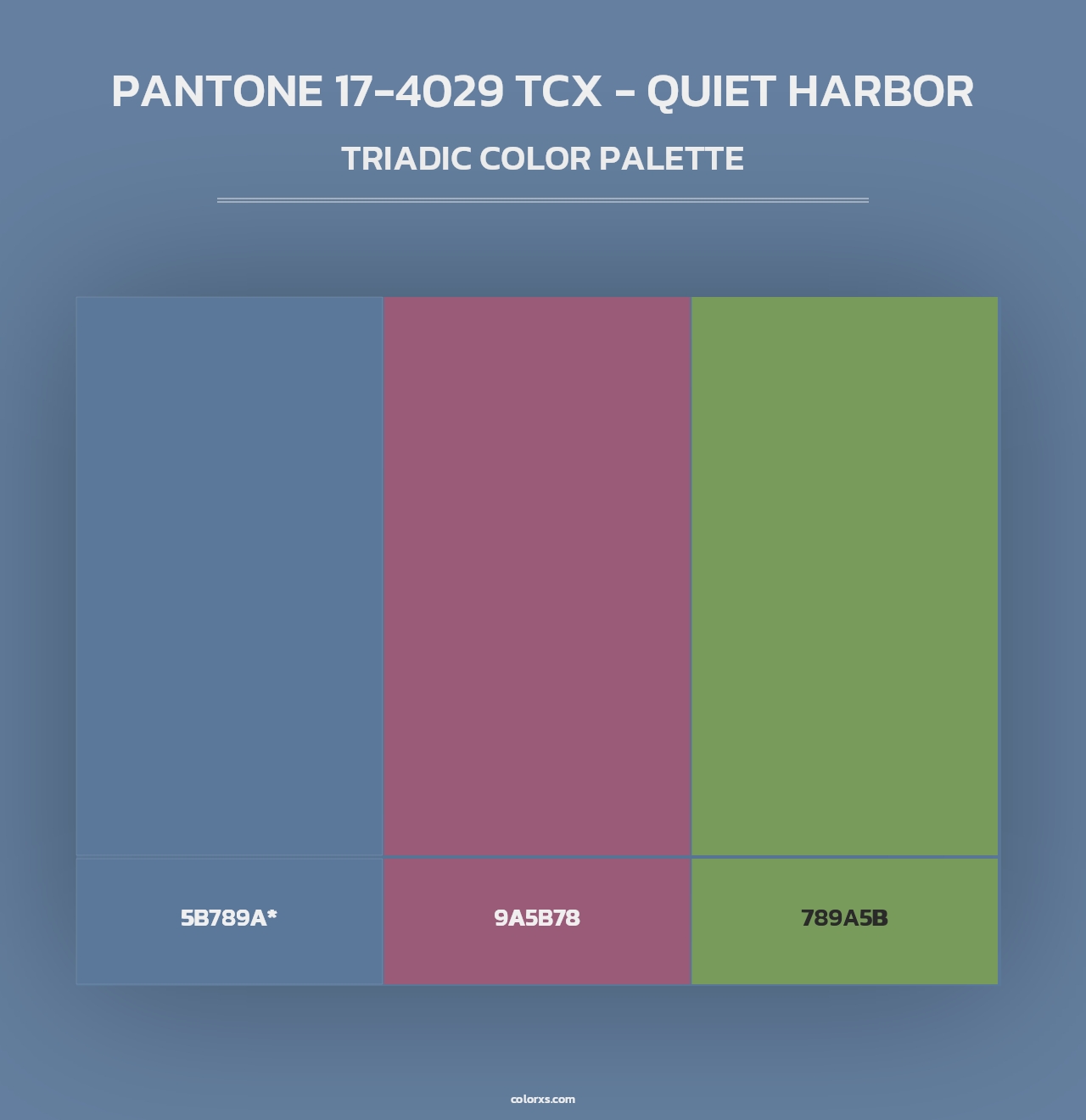 PANTONE 17-4029 TCX - Quiet Harbor - Triadic Color Palette