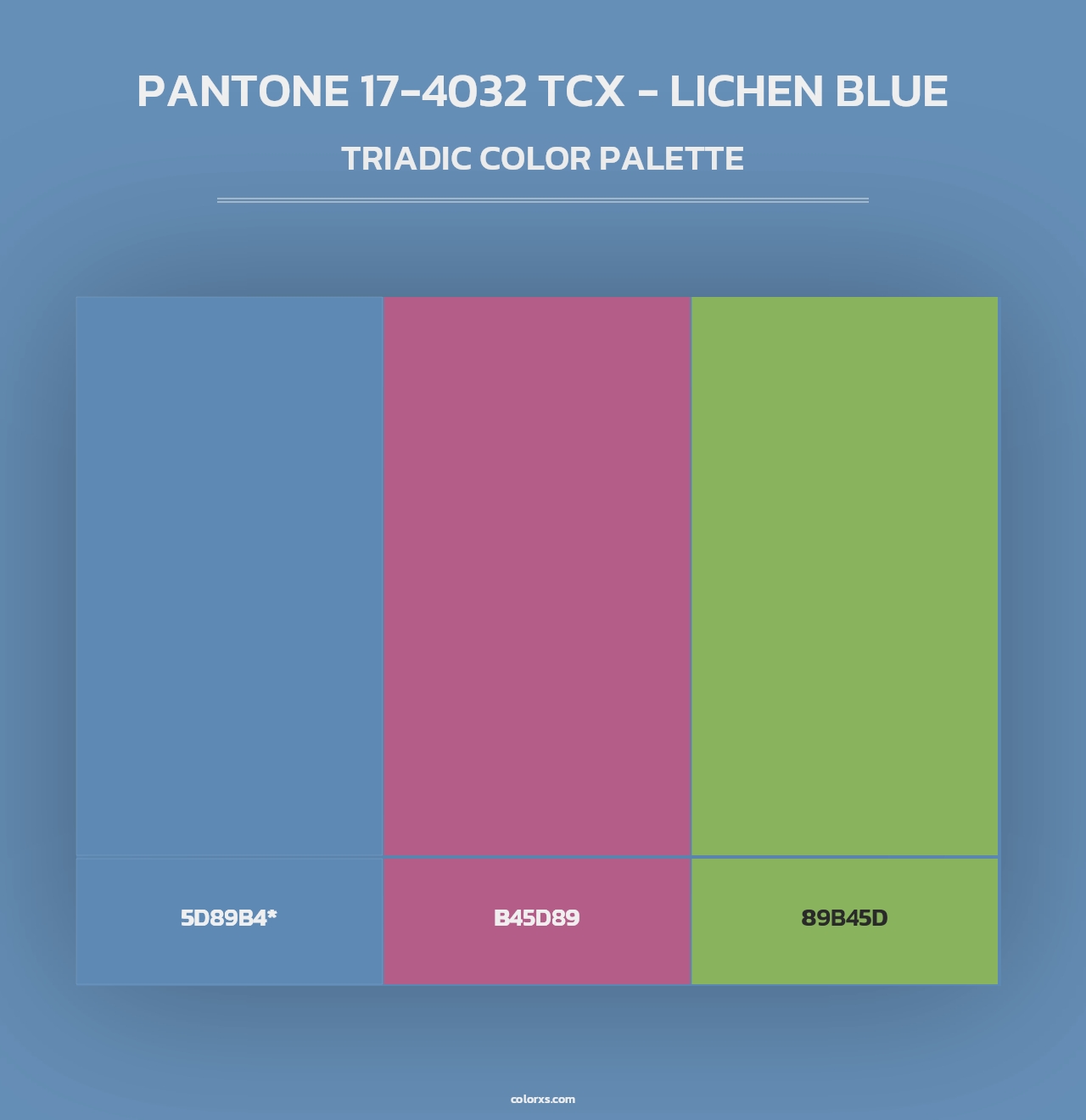 PANTONE 17-4032 TCX - Lichen Blue - Triadic Color Palette