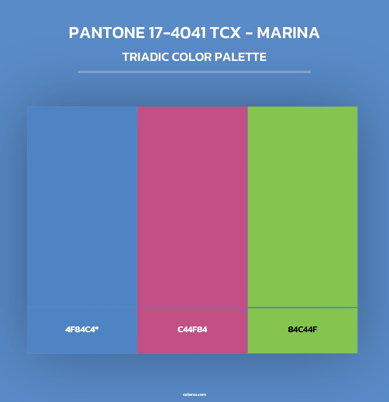 PANTONE 17-4041 TCX - Marina - Triadic Color Palette