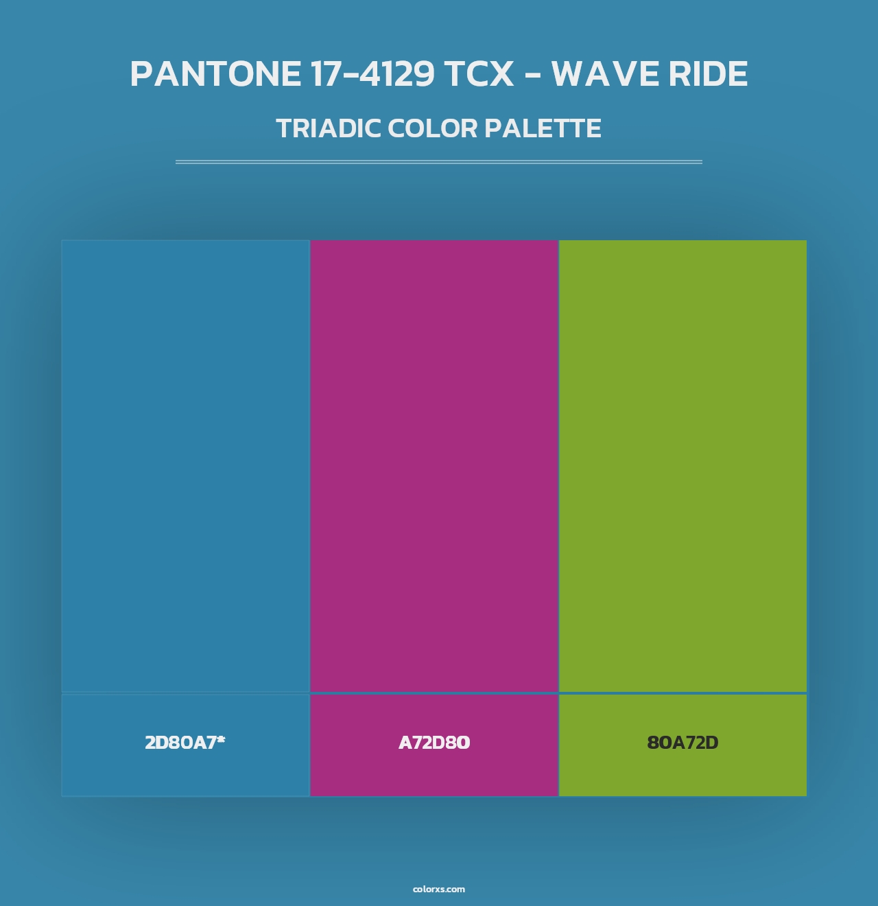 PANTONE 17-4129 TCX - Wave Ride - Triadic Color Palette