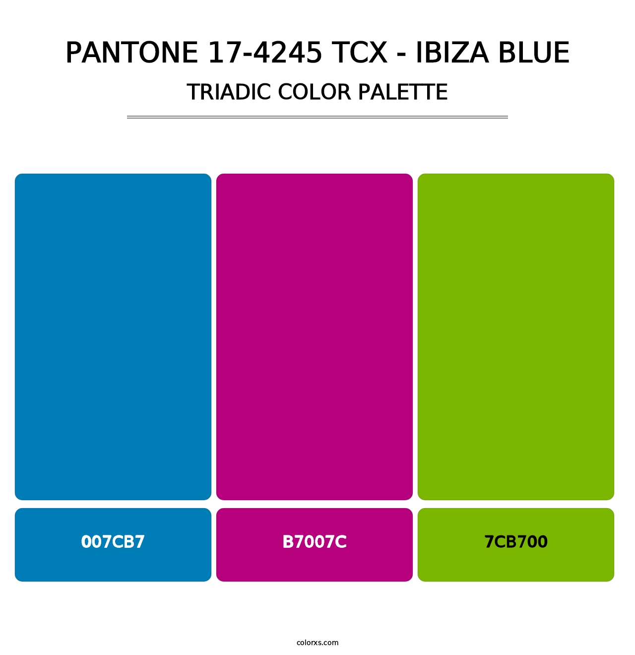 PANTONE 17-4245 TCX - Ibiza Blue - Triadic Color Palette