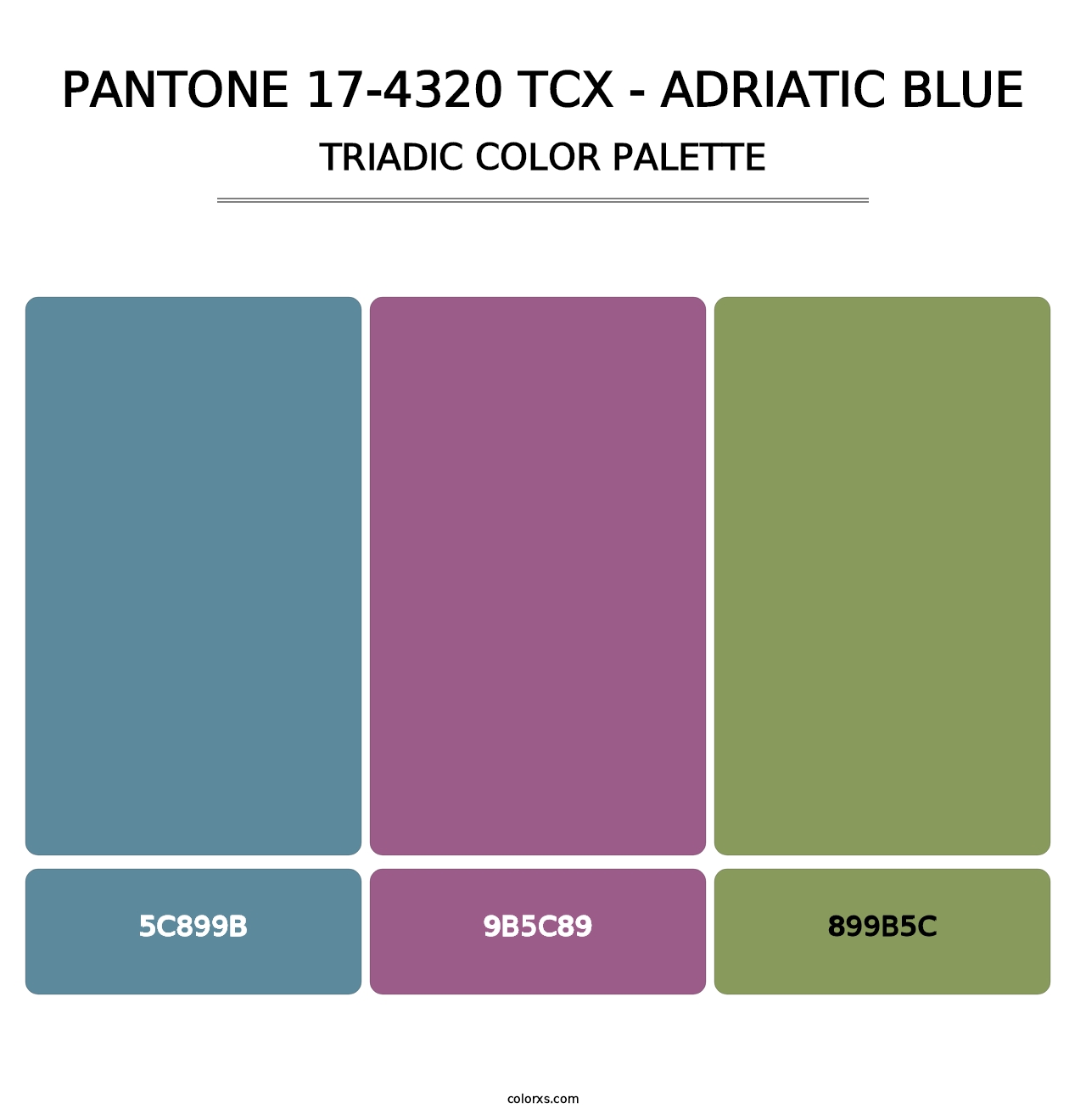 PANTONE 17-4320 TCX - Adriatic Blue - Triadic Color Palette