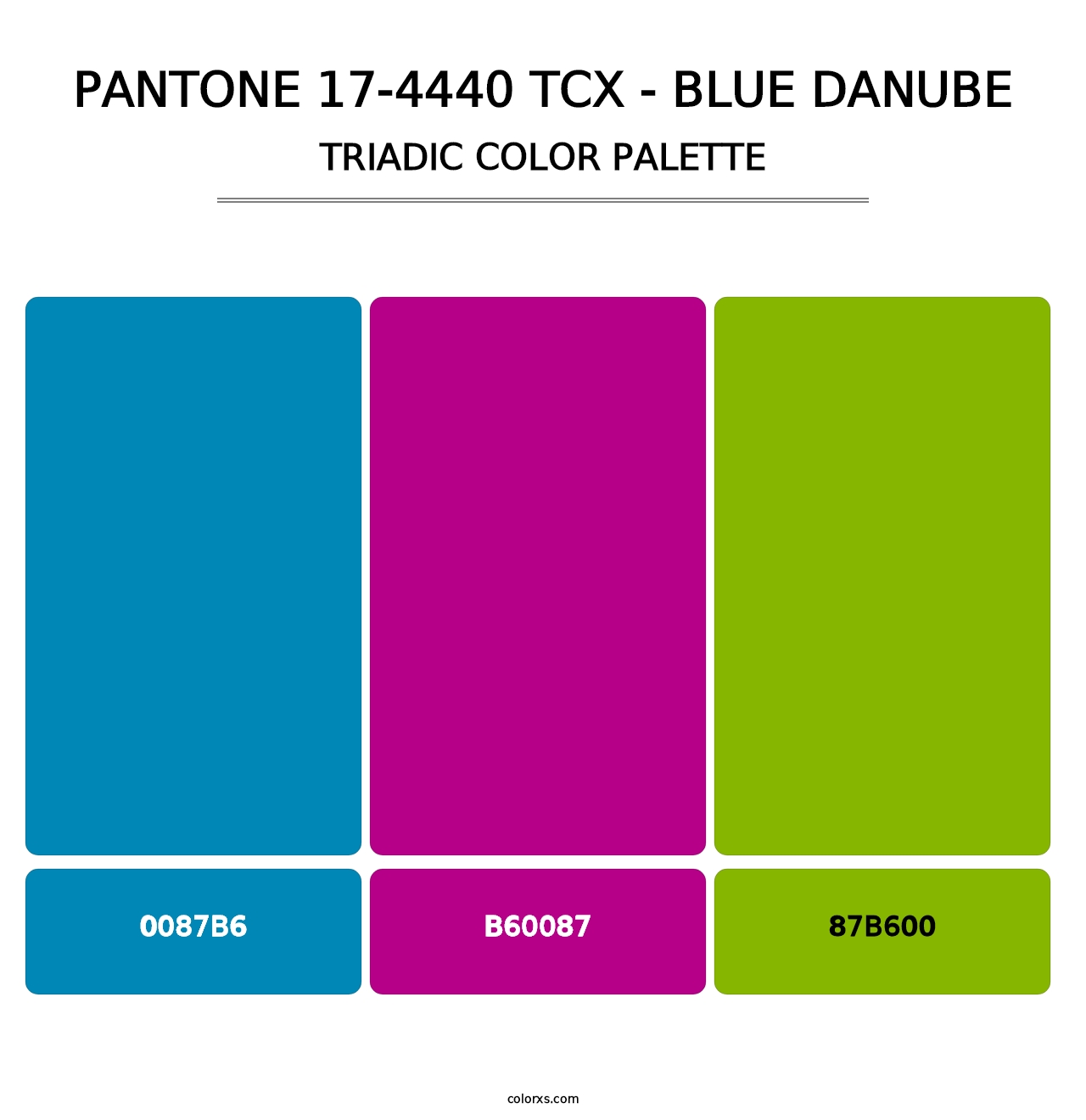 PANTONE 17-4440 TCX - Blue Danube - Triadic Color Palette