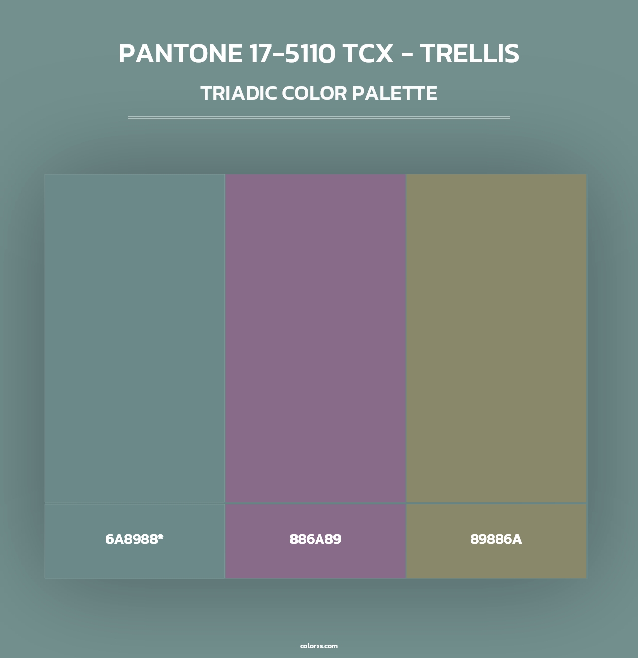 PANTONE 17-5110 TCX - Trellis - Triadic Color Palette