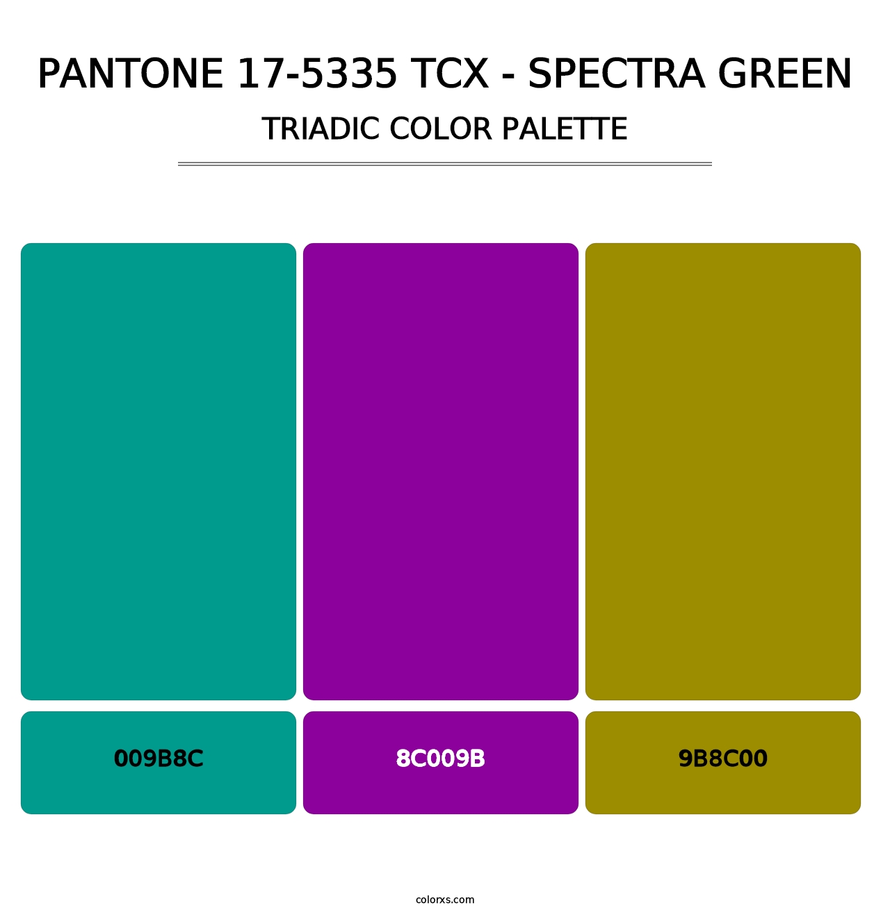PANTONE 17-5335 TCX - Spectra Green - Triadic Color Palette