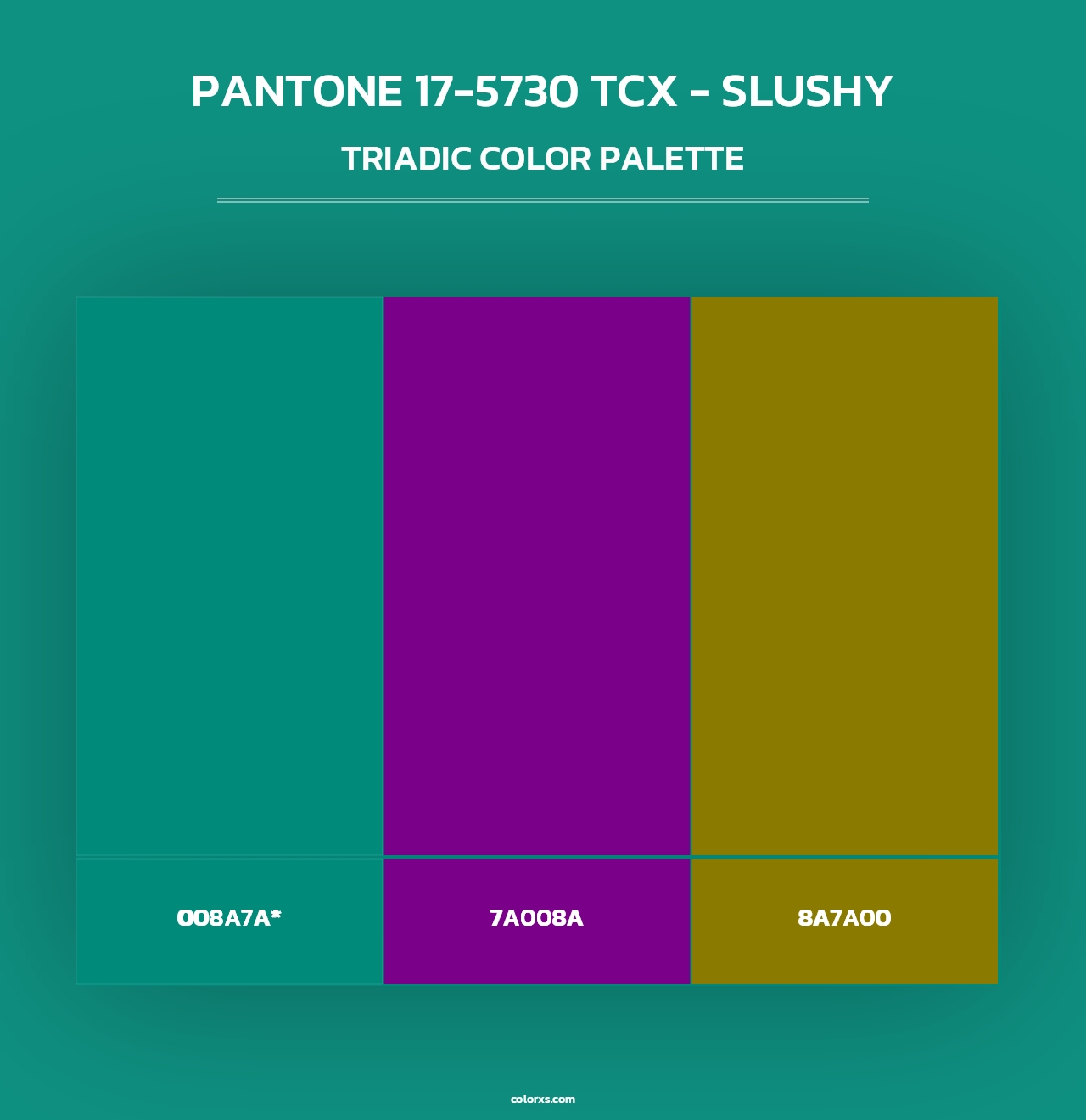 PANTONE 17-5730 TCX - Slushy - Triadic Color Palette