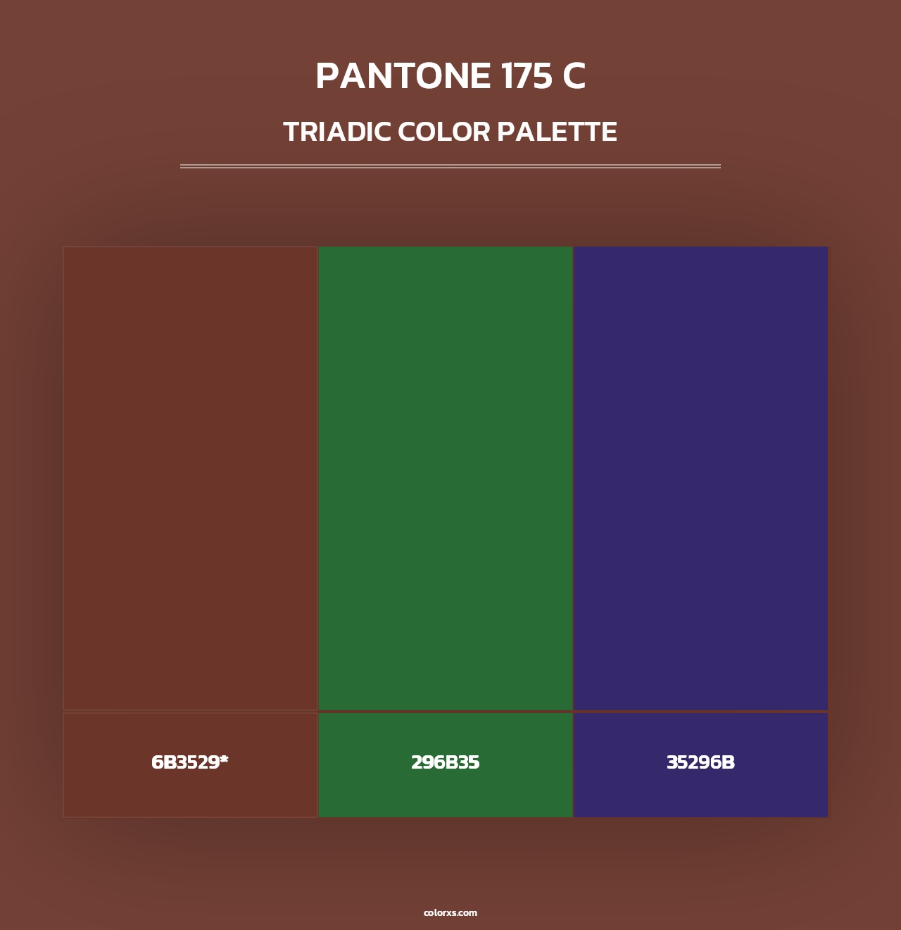 PANTONE 175 C - Triadic Color Palette