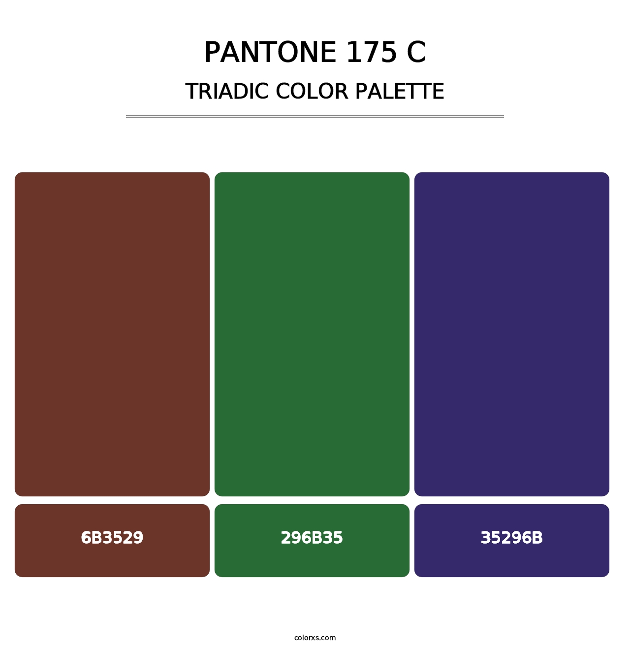 PANTONE 175 C - Triadic Color Palette