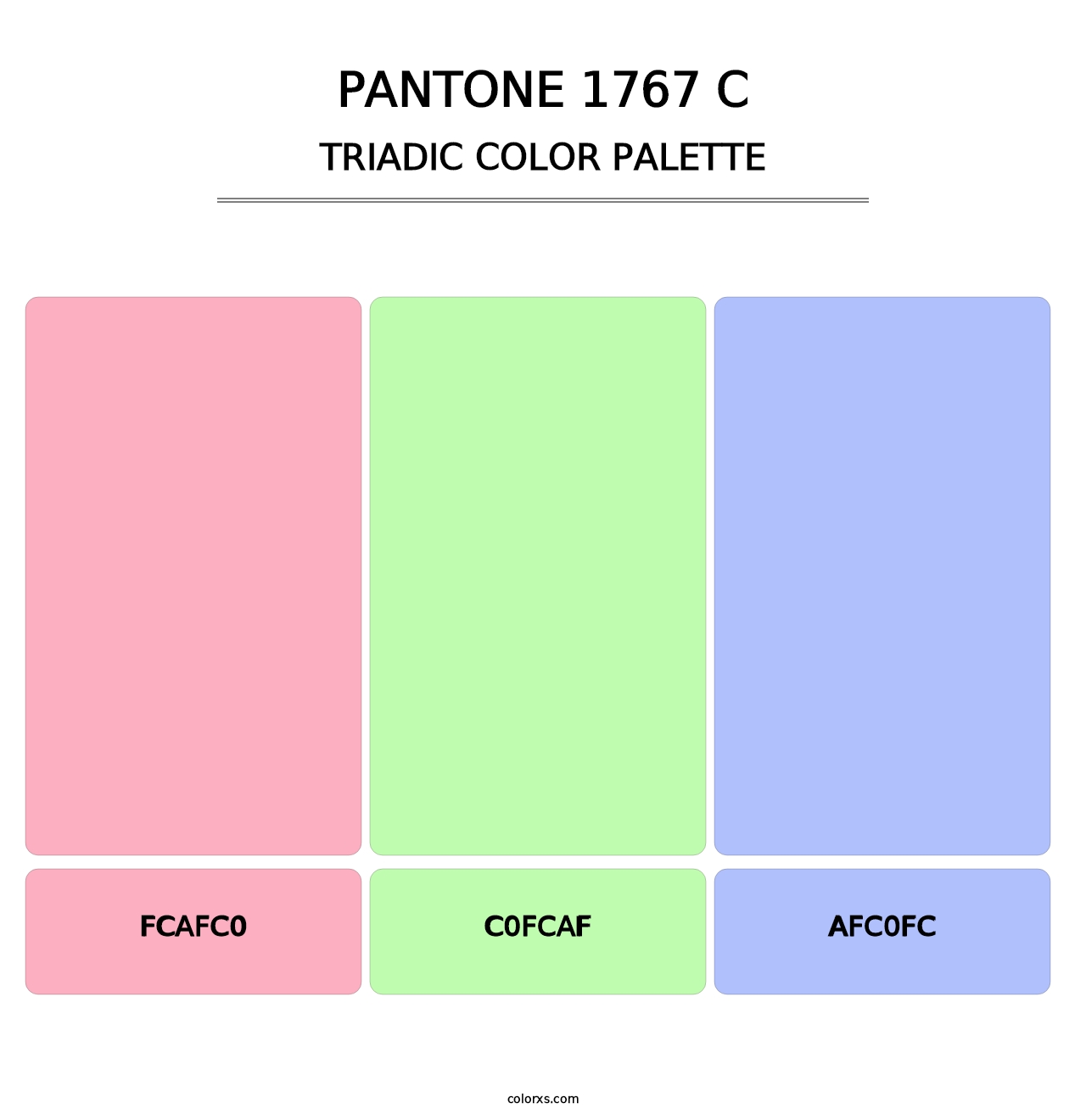 PANTONE 1767 C - Triadic Color Palette