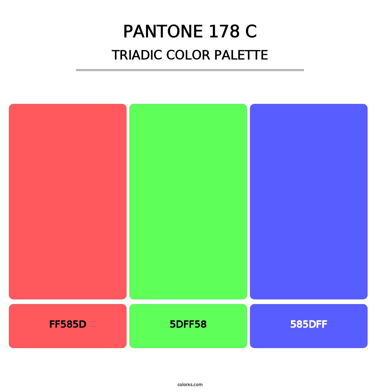 PANTONE 178 C - Triadic Color Palette