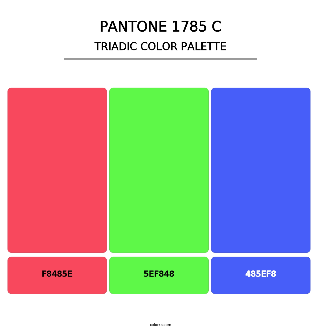 PANTONE 1785 C - Triadic Color Palette
