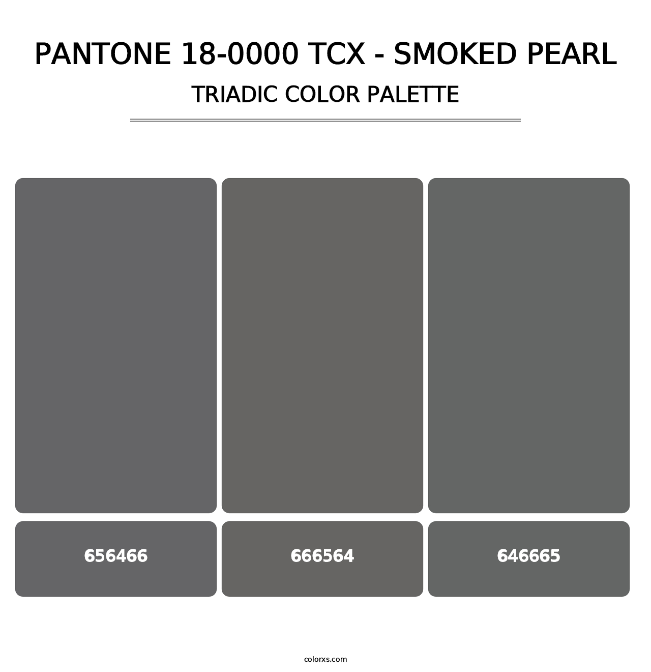 PANTONE 18-0000 TCX - Smoked Pearl - Triadic Color Palette