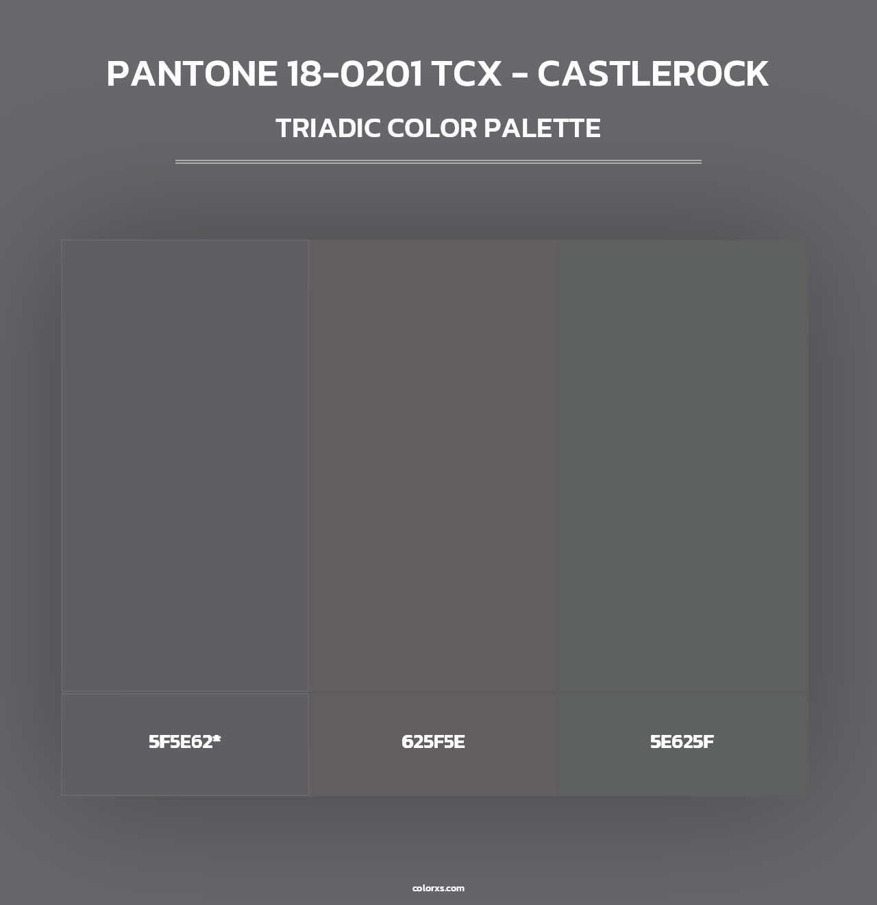 PANTONE 18-0201 TCX - Castlerock - Triadic Color Palette