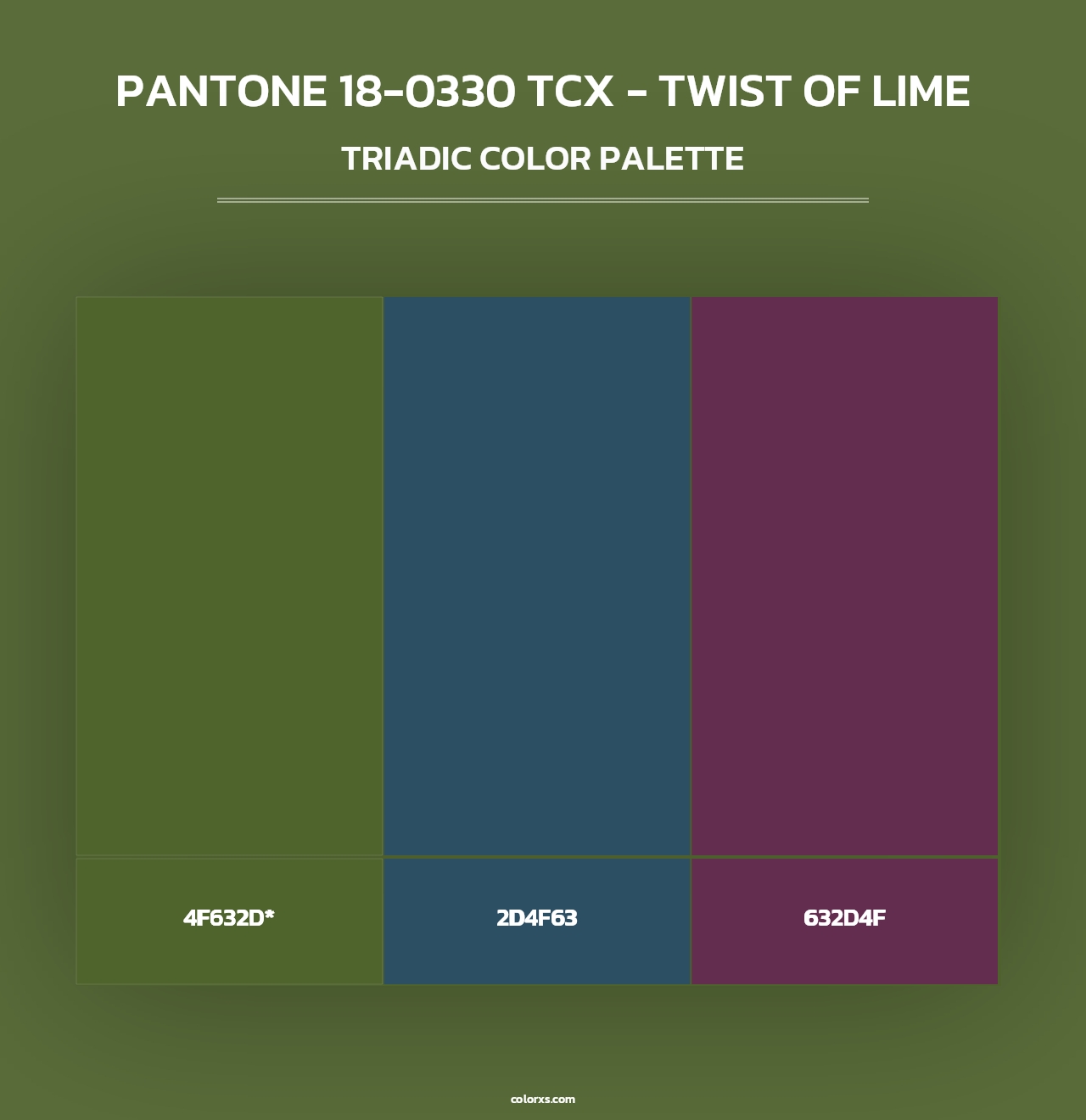 PANTONE 18-0330 TCX - Twist of Lime - Triadic Color Palette