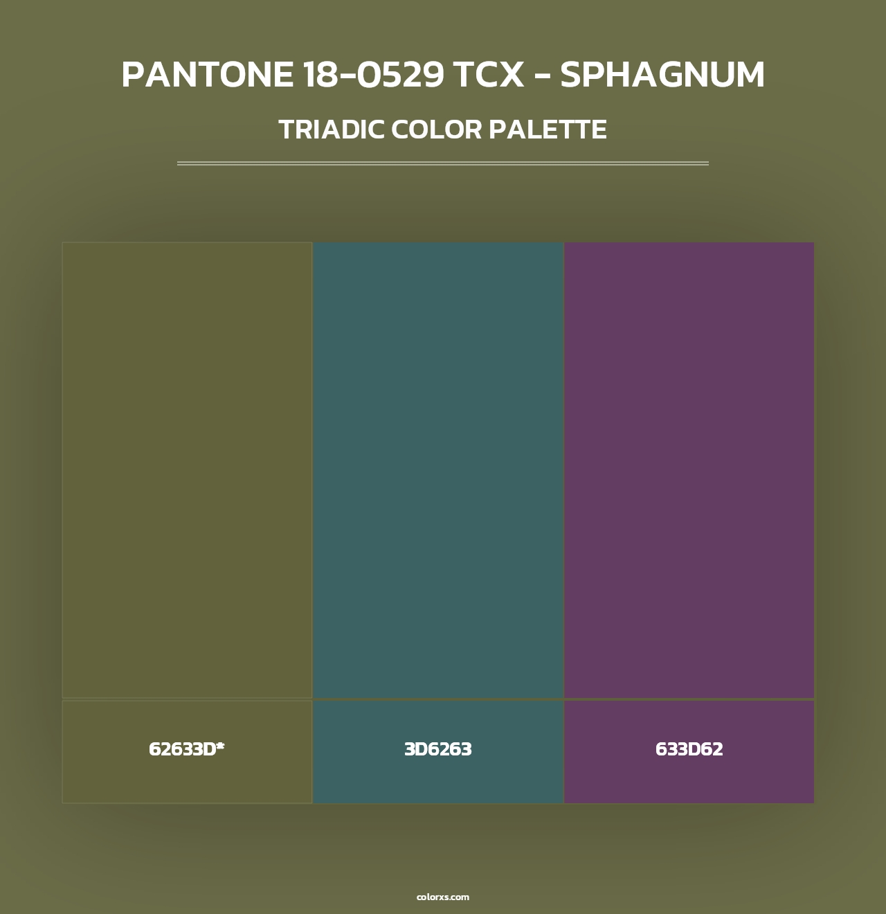 PANTONE 18-0529 TCX - Sphagnum - Triadic Color Palette