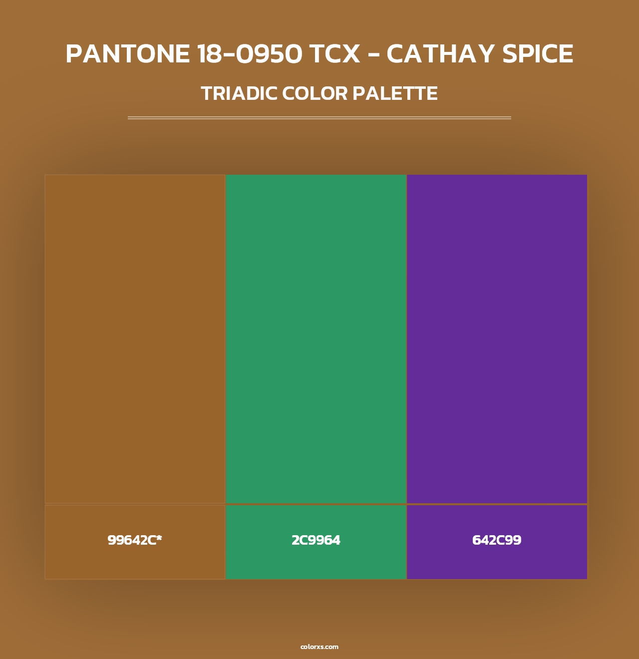 PANTONE 18-0950 TCX - Cathay Spice - Triadic Color Palette