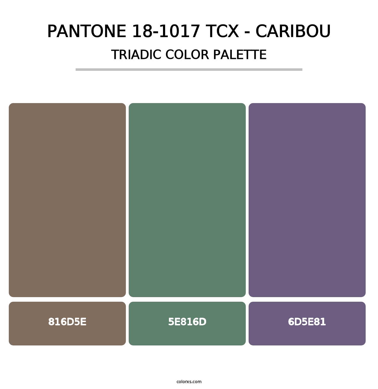 PANTONE 18-1017 TCX - Caribou - Triadic Color Palette