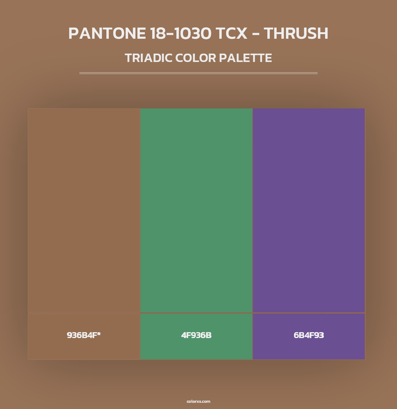 PANTONE 18-1030 TCX - Thrush - Triadic Color Palette