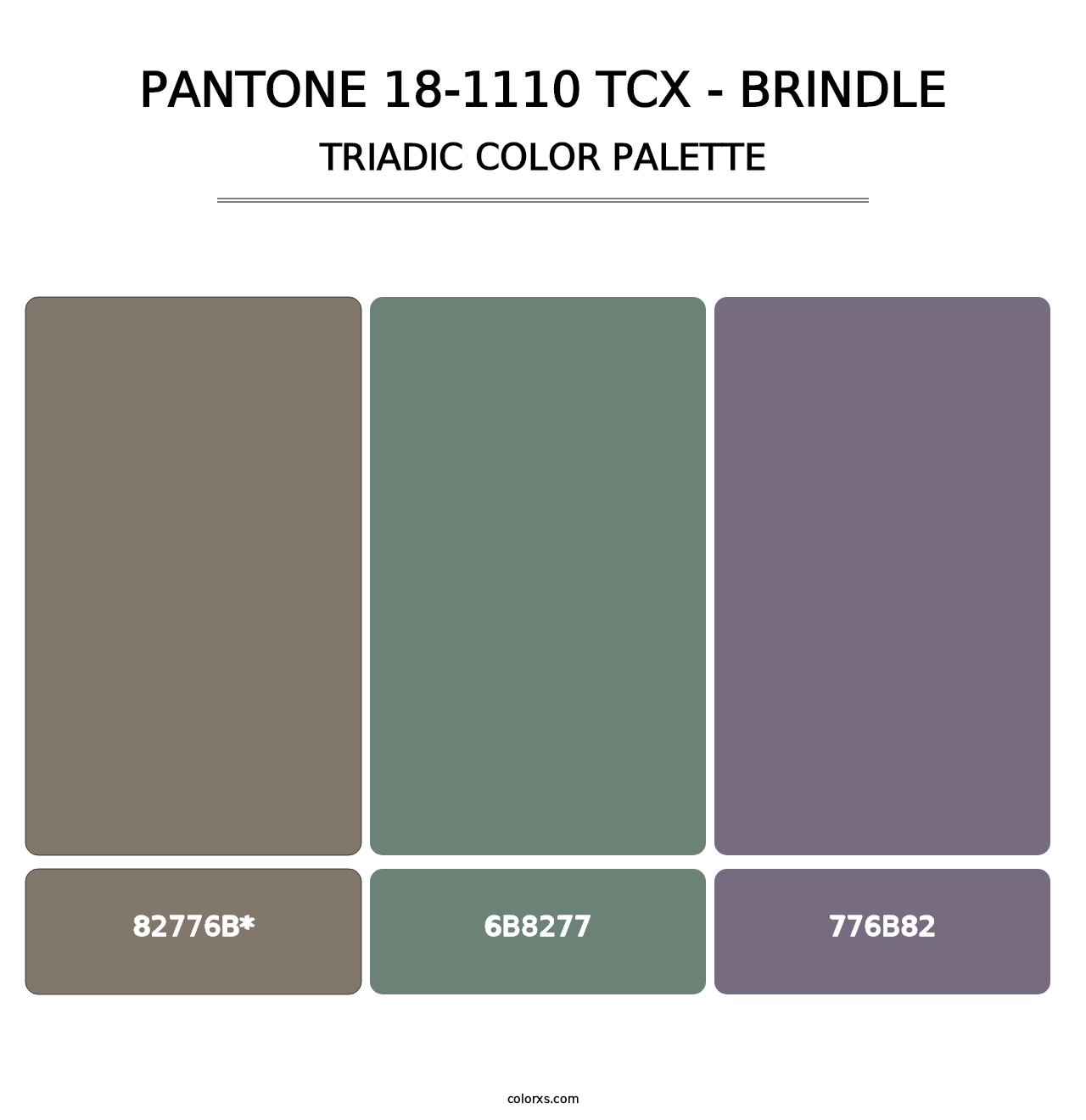 PANTONE 18-1110 TCX - Brindle - Triadic Color Palette