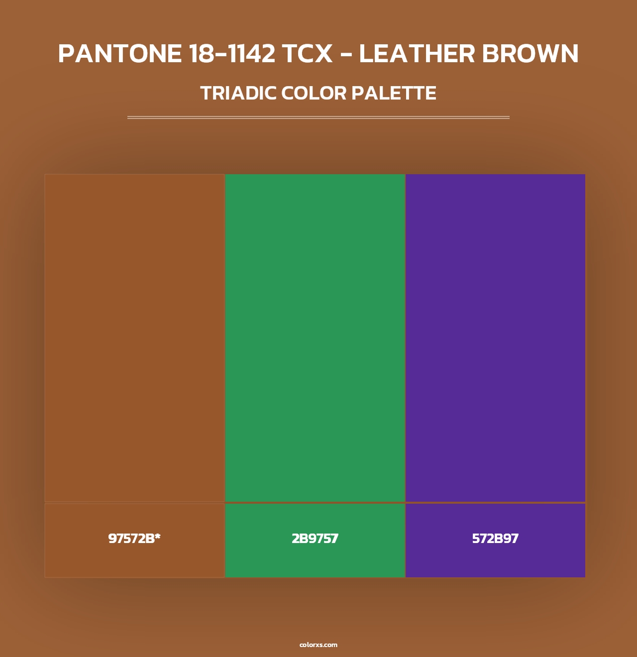 PANTONE 18-1142 TCX - Leather Brown - Triadic Color Palette